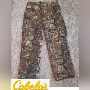 Cabela's Mid Season Fleece / Lined Camouflage Cargo Pants- Size 38 REG